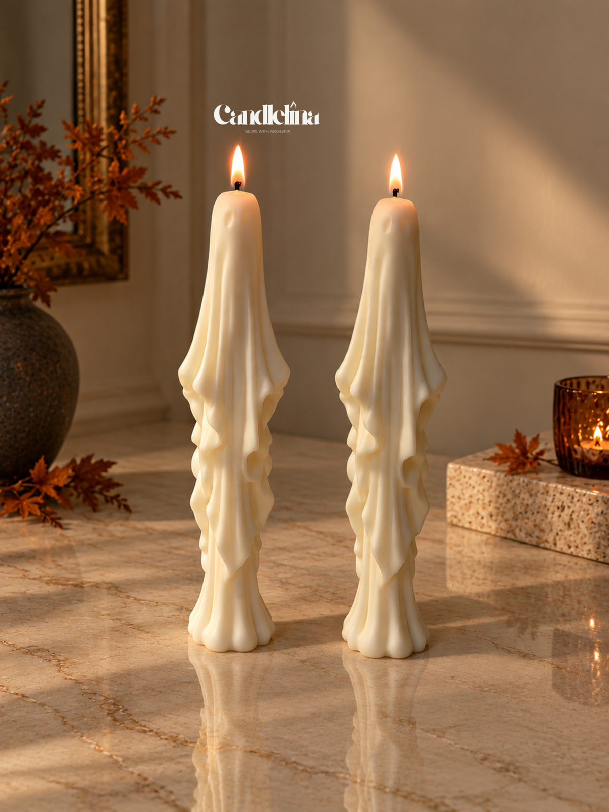 Ghost Candlesticks (2 PC)
