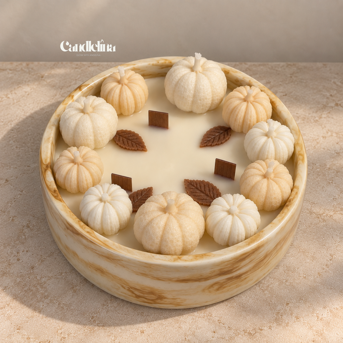 Pumpkin Candle Tray