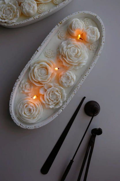 Floral Tray Candle (XL)